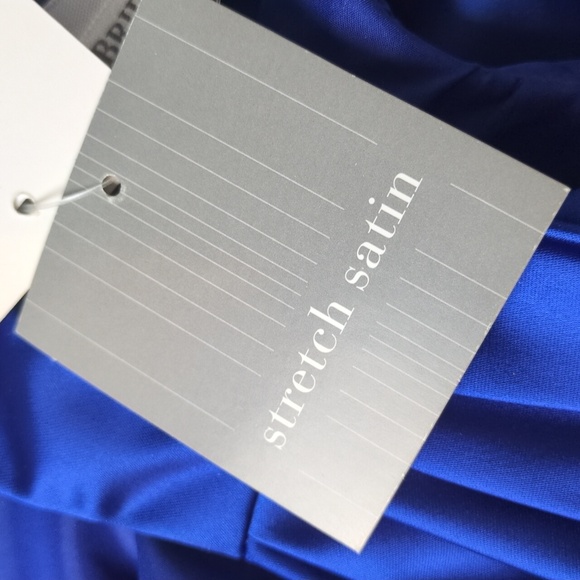 David's Bridal One Shoulder Asymmetrical Ruched Horizon Blue Cocktail Dress 16 - Picture 16 of 16